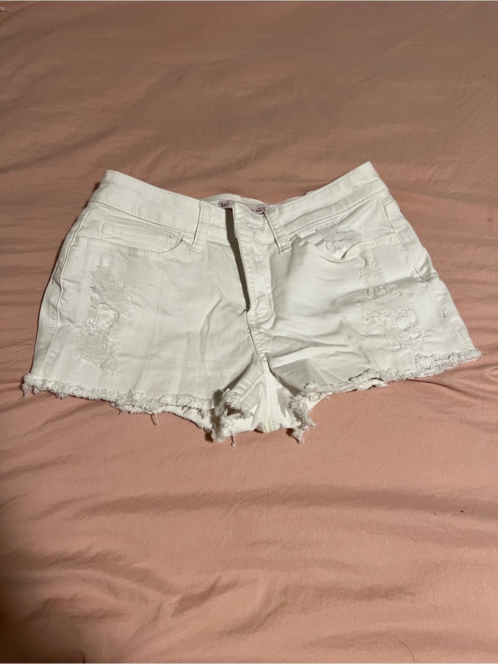 SO White Distressed Denim Women’s Shorts XS
